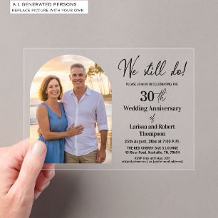 Invitaciones Acrílicas Aún lo hacemos Foto del 30 Aniversario de Boda