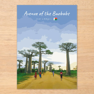 Invitaciones Acrílicas Avenida de los Baobabs, Madagascar - Paisaje