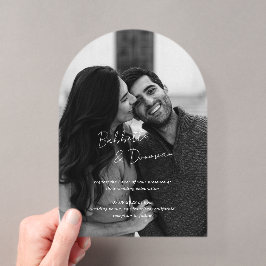 Invitaciones Acrílicas Babbette Foto Minimalista Boda moderno