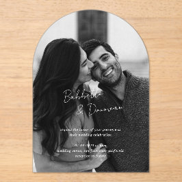 Invitaciones Acrílicas Babbette Foto Minimalista Boda moderno