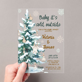 Invitaciones Acrílicas Baby It's Cold Outside Baby Shower