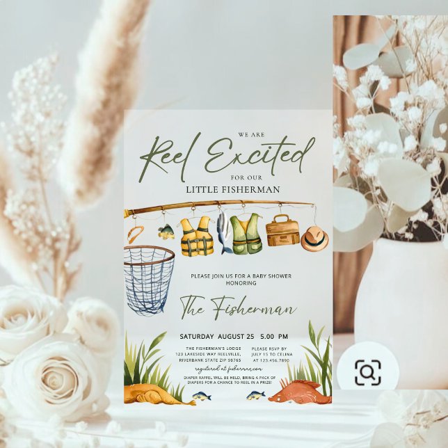 Invitaciones Acrílicas Baby Shower con entusiasmo por los medios modernos (Subido por el creador)