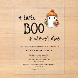 Invitaciones Acrílicas Baby Shower de Budget Little Boo Halloween