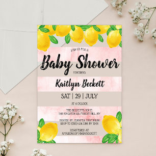 Invitaciones Acrílicas Baby Shower de color de agua moderna con árbol lim
