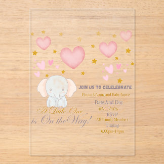 Invitaciones Acrílicas Baby Shower Invitation