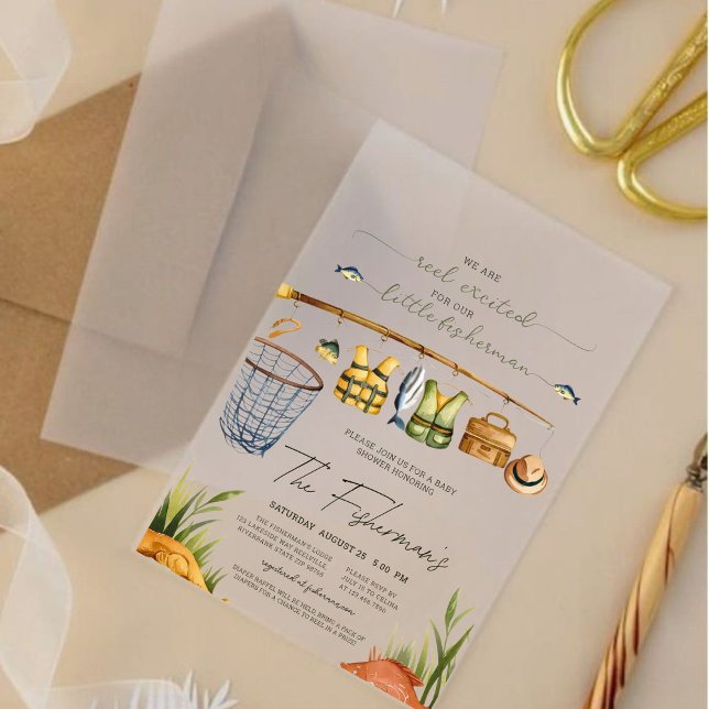 Invitaciones Acrílicas Baby Shower, un pescador excéntrico y ruso (Subido por el creador)