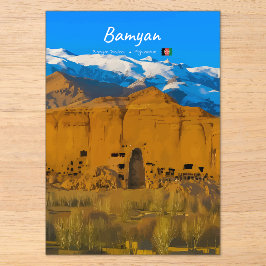 Invitaciones Acrílicas Bamyan, Afganistán - Valle del acantilado de Buda