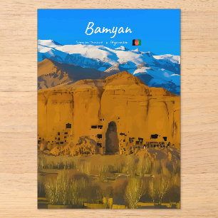 Invitaciones Acrílicas Bamyan, Afganistán - Valle del acantilado de Buda