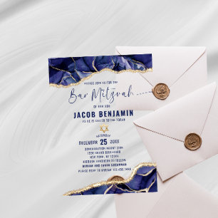 Invitaciones Acrílicas Bar elegante moderno Mitzvah