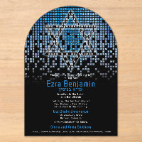 Bar Mitzvah de videojuegos azul negro