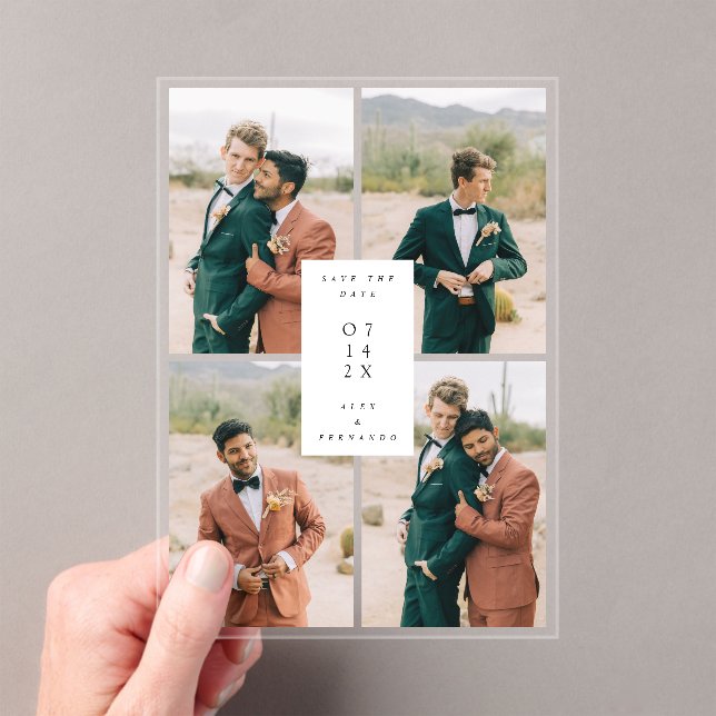 Invitaciones Acrílicas Basic Photo Acrylic Save The Date Card Invitation (Insitu (portátil))
