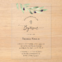 Bautismo en la rama de olivo