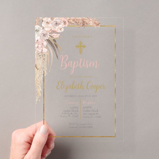 Invitaciones Acrílicas bautizo boho (Insitu (portátil))