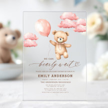 Bearly Wait Neutral Beige & Chica Rosa Baby Shower