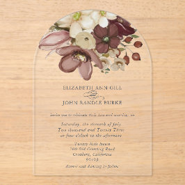 Invitaciones Acrílicas Beautiful boho rose & neutral wedding 