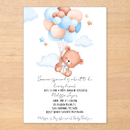 Invitaciones Acrílicas Beauty Loved Baby Shower Invitation 