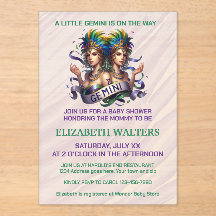 Bebé de Géminis de lavanda y verde Cumple mes