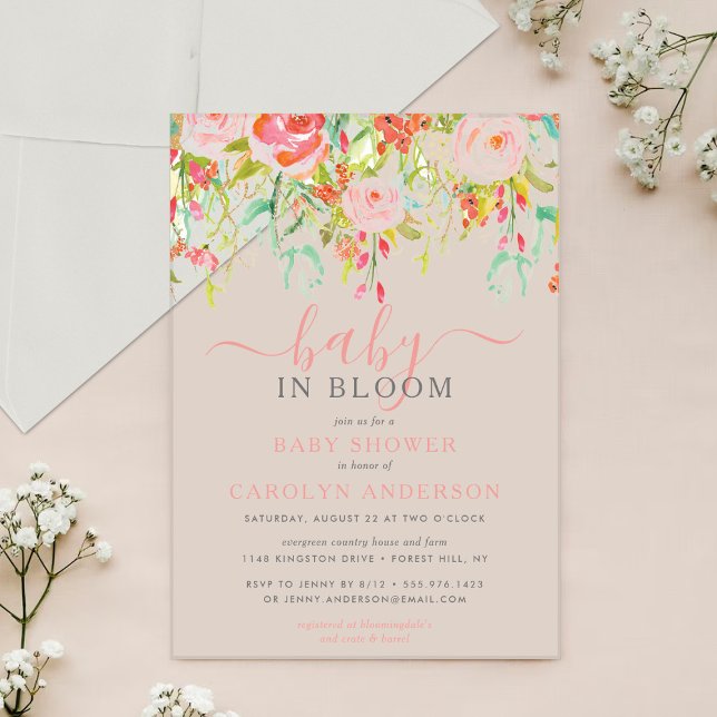 Invitaciones Acrílicas Bebé en el Baby Shower de Bloom (Subido por el creador)