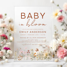 Bebé Flor Silvestre en Flor Baby Shower Terracota