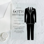 Invitaciones Acrílicas Black Suit & Tie Mens 60 cumpleaños<br><div class="desc">Black Suit & Tie Mens 60th Birthday Party Acrylic Invitaciones Ver colección coincidente en Nest Store y Nest Muchas gracias</div>