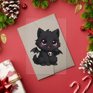 Invitaciones Acrílicas - "Blaze Gato Murciélago"