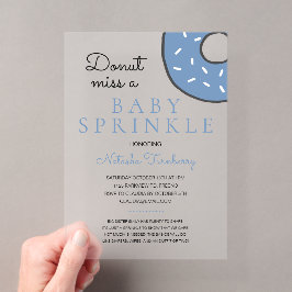 Invitaciones Acrílicas Blue Donut Baby Sprinkboy Boy Baby Shower