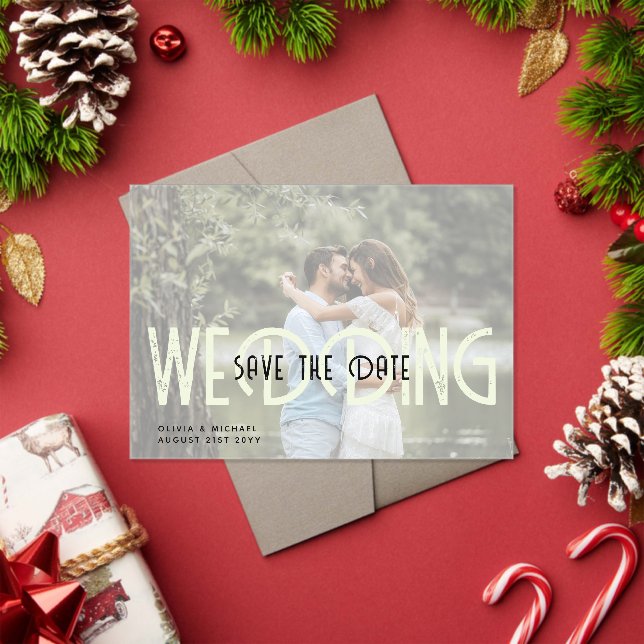 Invitaciones Acrílicas Boda acrílica del presupuesto Salven foto de fecha (Insitu (Vacaciones))