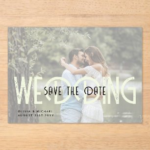 Invitaciones Acrílicas Boda acrílica del presupuesto Salven foto de fecha