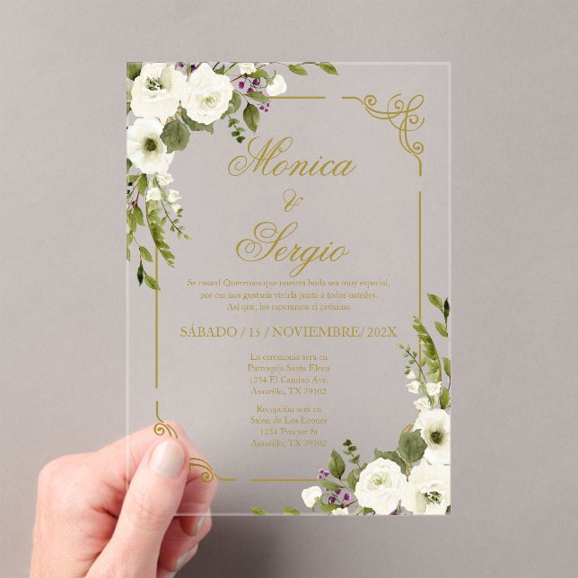 Invitaciones Acrílicas Boda acrílico (Insitu (portátil))