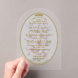 Invitaciones Acrílicas Boda Acrílico Floral Elegante Minimalista