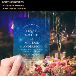 Invitaciones Acrílicas BODA acrílico PRESUPUESTO STARRY NOCHE CÉLESTIAL S