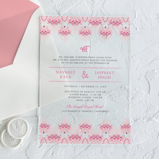 Invitaciones Acrílicas Boda Anand Karaj Sikh (Subido por el creador)