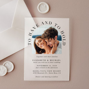 Invitaciones Acrílicas Boda artístico elegante Frosted