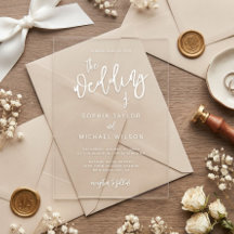 Boda Blanca de Escritura Contemporánea Moderna