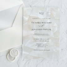 Boda Blanca Monograma Moderno