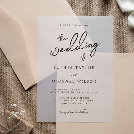 Invitaciones Acrílicas Boda Blanco Y Negro Moderno Contemporáneo
