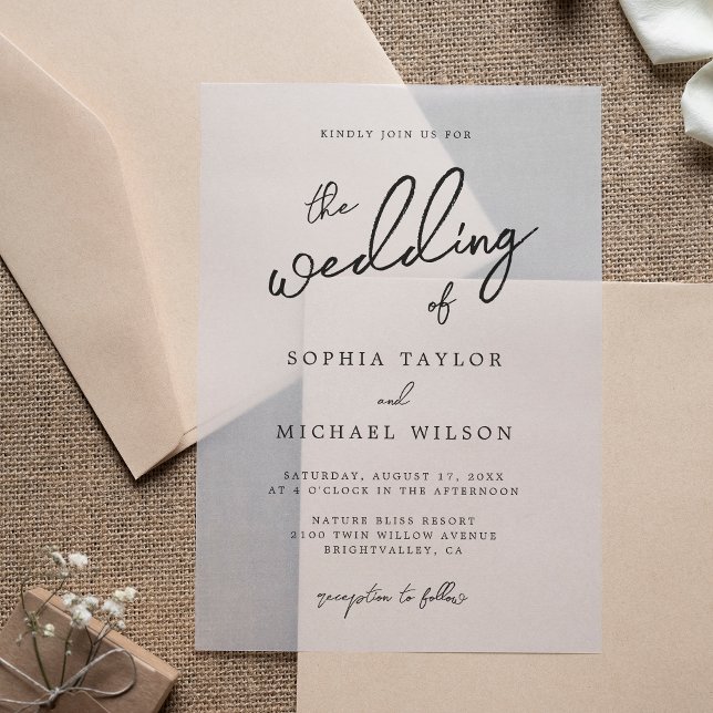 Invitaciones Acrílicas Boda Blanco Y Negro Moderno Contemporáneo (Subido por el creador)