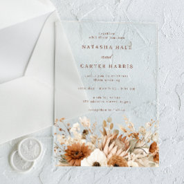 Invitaciones Acrílicas Boda Boho Blooms