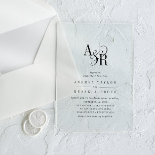 Invitaciones Acrílicas Boda clásica minimalista moderna simple de ANDREA