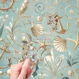 Invitaciones Acrílicas Boda de acrílico Minimalista de la Costa de la Per