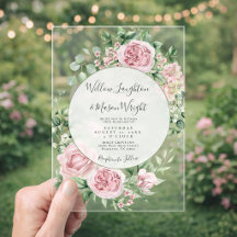 Boda de Acuarela Floral Rosa Claro