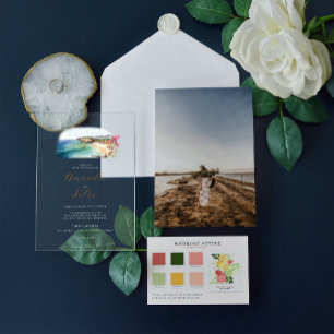 Invitaciones Acrílicas Boda de Algarve Portugal