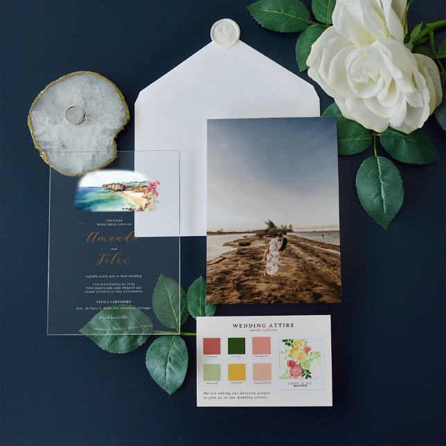 Invitaciones Acrílicas Boda de Algarve Portugal (Subido por el creador)