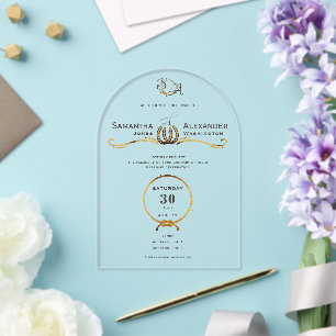 Invitaciones Acrílicas Boda de Amor Afortunado Rústico Occidental Herradu