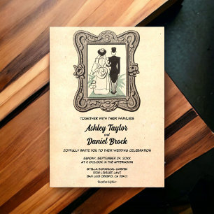Invitaciones Acrílicas Boda de Cómic Retro Vintage de los 50