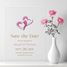 Boda de Corazones Rosas y Blancos