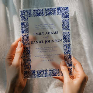 Invitaciones Acrílicas Boda de destino mexicana de Blue Talvera