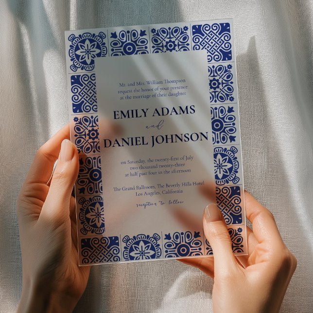 Invitaciones Acrílicas Boda de destino mexicana de Blue Talvera (Subido por el creador)