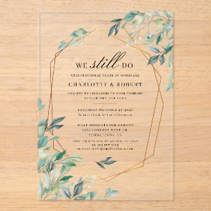 Invitaciones Acrílicas Boda de Eucalyptus de Renovación de Vacas Botánica