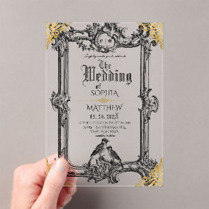 Invitaciones Acrílicas Boda de fantasía medieval
